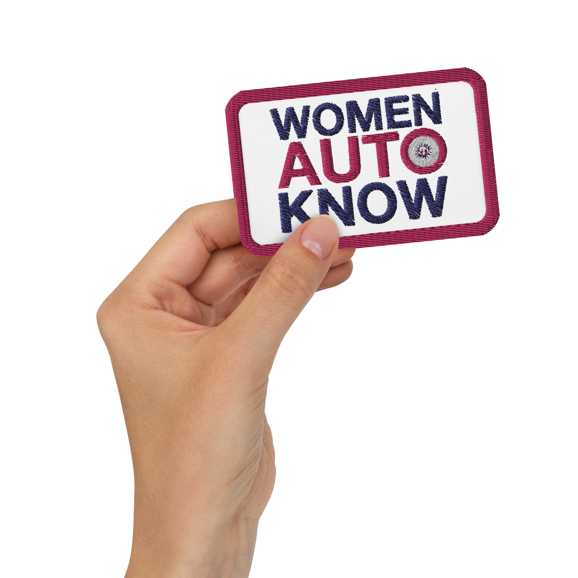 Women Auto Know Embroidered patches