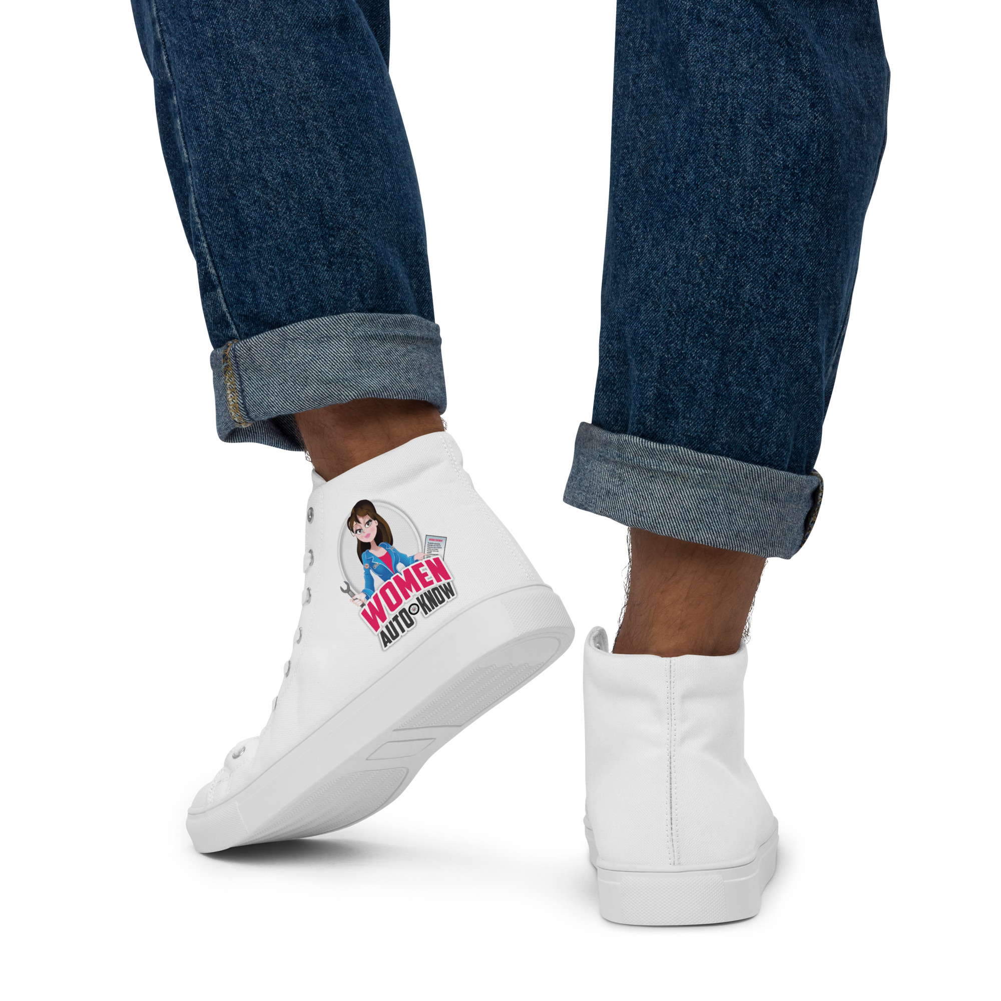 Women Auto Know Branded high top canvas shoes